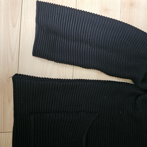 Zara Black Ribbed Cardigan - Picture 4 of 6